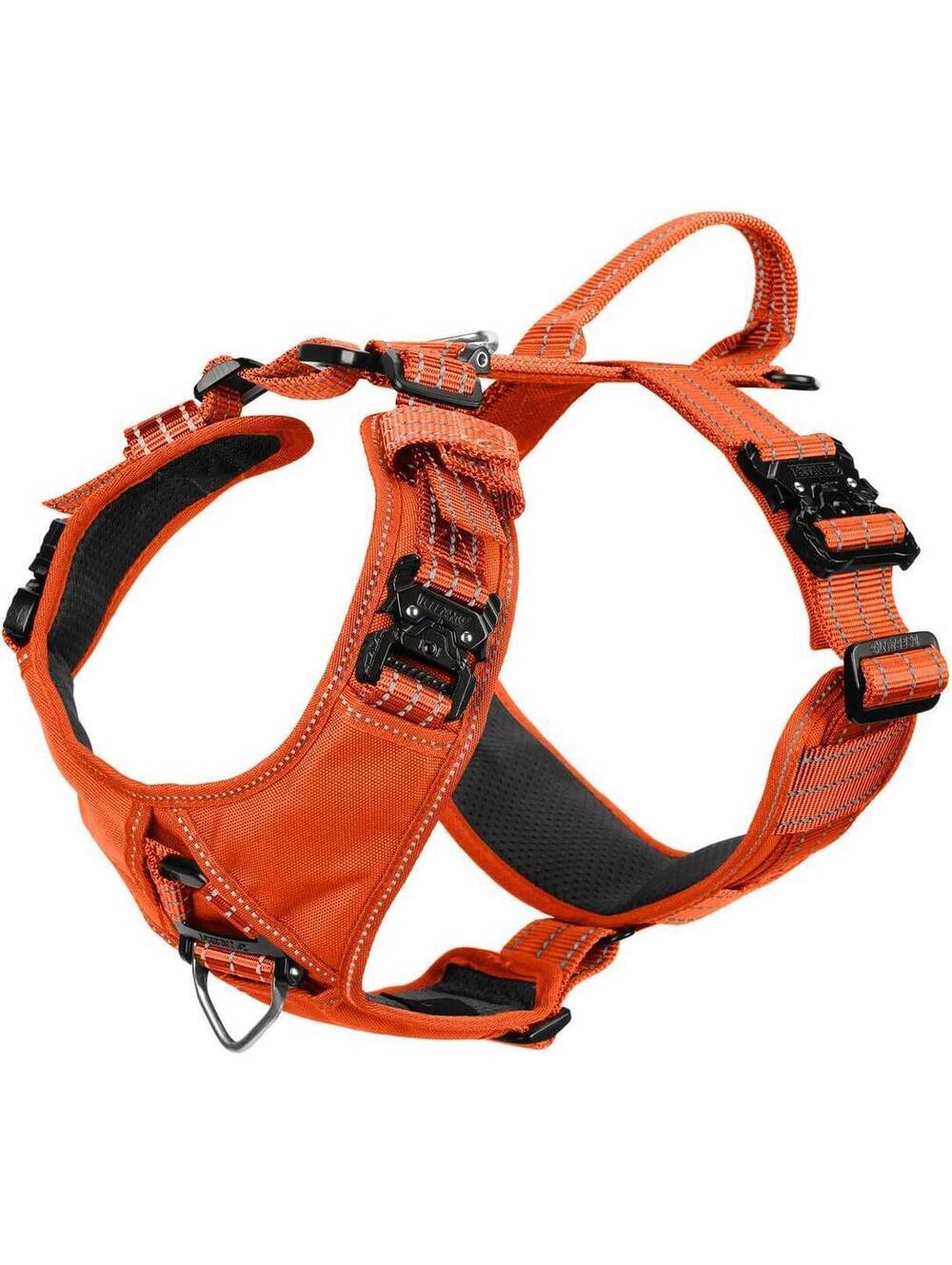 Dog Halter Harness for Large Dogs - Heavy Duty Metal Buckles, Adjustable